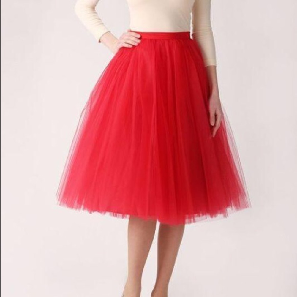 Red Tulle Skirt